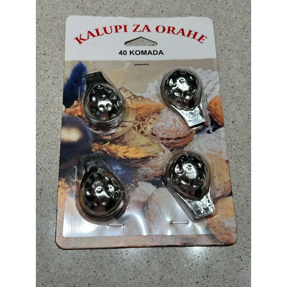 Authentic Oreshki / Orascici Molds - Set of 40 Metal Walnut Cookie Tins